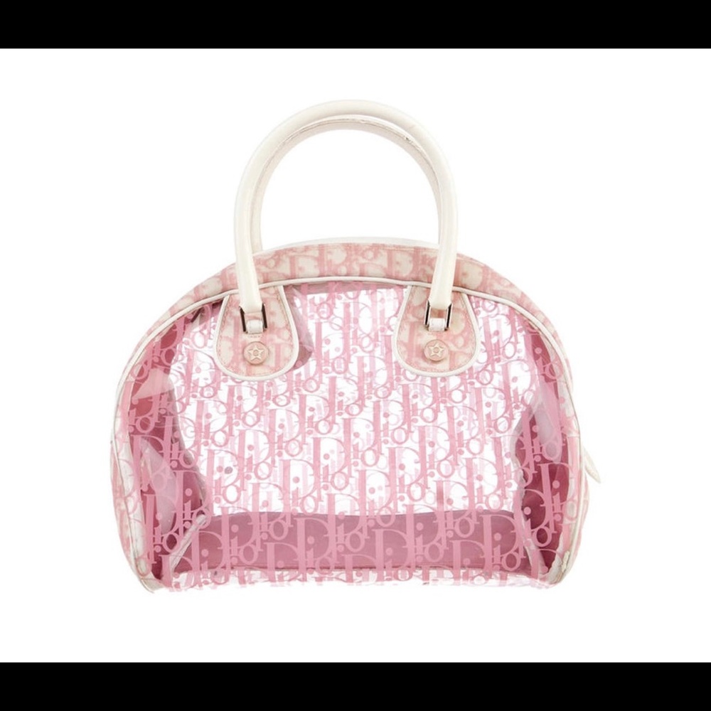 Dior pink trotter bag